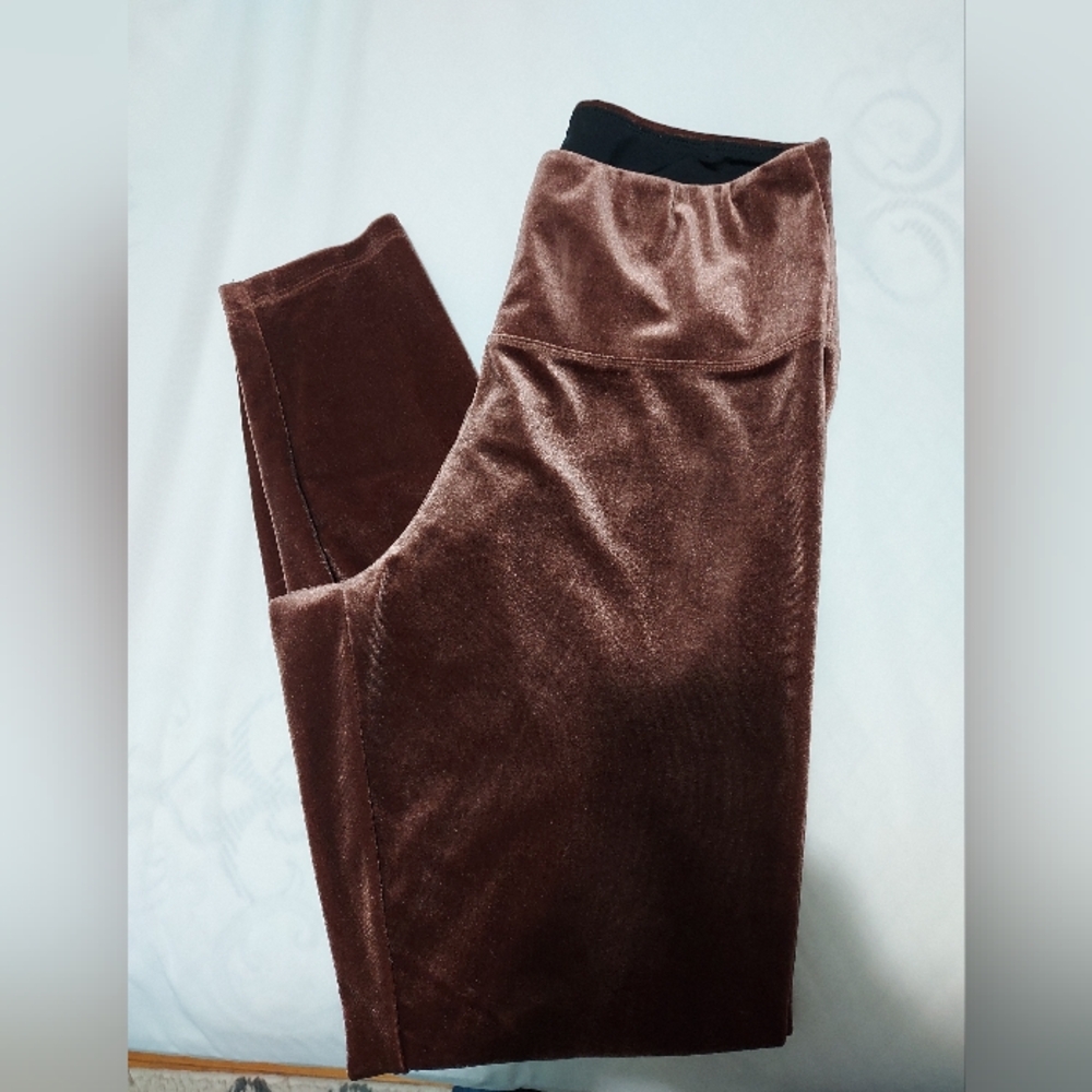 Gold Velvet Leggings